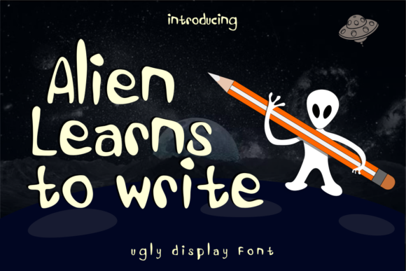 Alien Learns to Write Display Font for Creative Projects