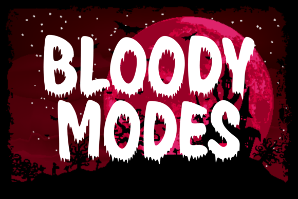 Bloody Modes Font for Spooky Display Designs