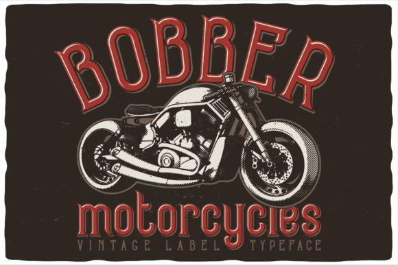 Bobber Motorcycles Font for Vintage-Inspired Craft Projects