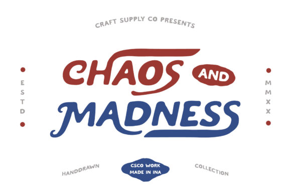 Chaos and Madness: A Unique Display Font for Creative Makers