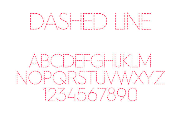 Dashed Line Display Font for Modern Web Design