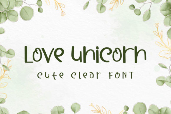 Love Unicorn Font: A Cute Display Font for Creative Projects