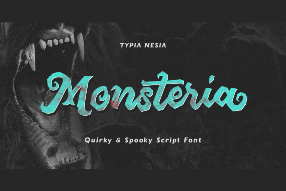 Monsteria Font for Spooky and Quirky Craft Projects