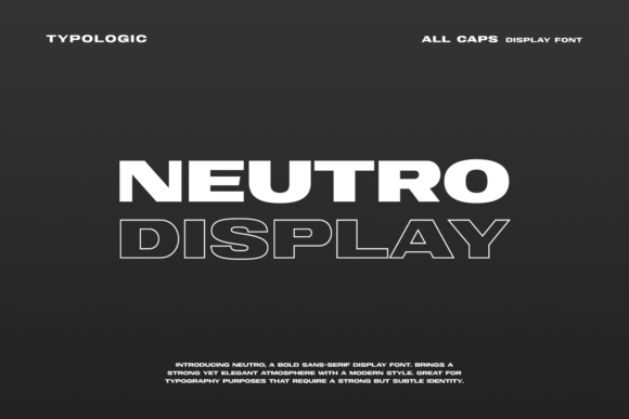 Neutro: A Bold Display Font for Creative Makers