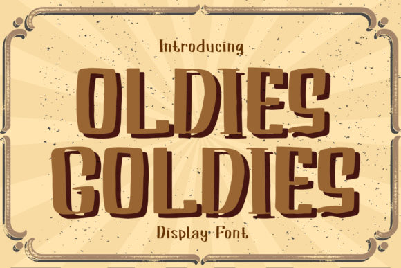 Oldies Goldies: A Whimsical Display Font for Digital Creativity