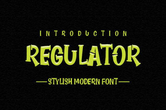 Regulator: A Bold Display Typeface for Modern Editorial Design