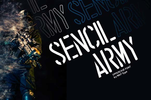 Stencil Army: A Display Font That Elevates Urban Branding