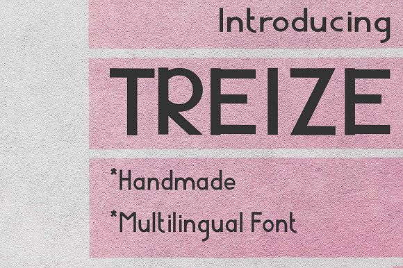 Treize Display Font for Bold Handmade Product Labels